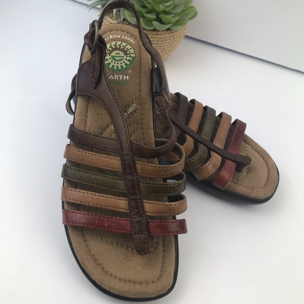 Earth Spirit Gelron 2000 Strappy Sandals Sz 5.5